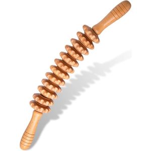 Massagerol van Hout voor Anti-Cellulitis en Spiermassage - Myofasciale Massage Tool voor Lichaam en Benen