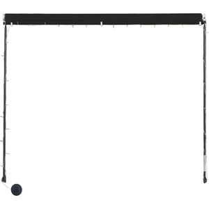 vidaXL - Luifel - uittrekbaar - met - LED - 150x150 - cm - antraciet