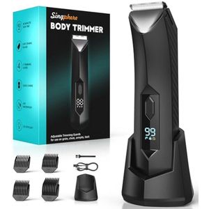 Tondeuse en intieme trimmer voor heren met LED-licht en display - Geschikt voor nat en droog gebruik