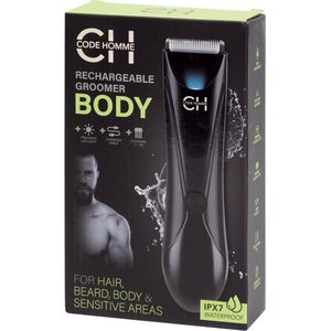 Code Homme lichaamstrimmer - BAARD BODY TRIMMER ZWART WATERDICHT IPX7 WERKTIJD 1,5U LED-LICHT