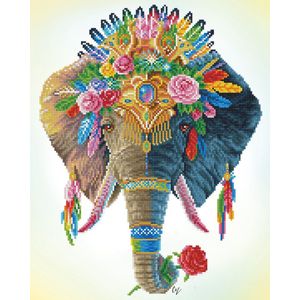 DIAMOND DOTZ Bohemian Elephant - Diamond Painting - 13.596 Dotz - 51x41 cm