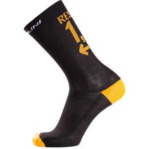 Nalini - Unisex - Fietssokken Winter - Warme Wielrensokken - Thermo - Zwart - Geel - RESPECT SOCKS - S/M