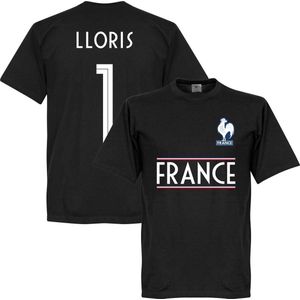 Frankrijk Lloris Keeper Team T-Shirt - Zwart - 5XL