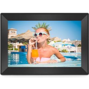 Slimme digitale fotolijst 10,1 inch met wifi en touchscreen - 16 GB opslagruimte voor kamer- en woonkamerdecoratie