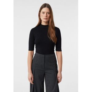 comma - Gebreide Trui - Slim Fit - Met Opstaande Kraag - Glitterdetails