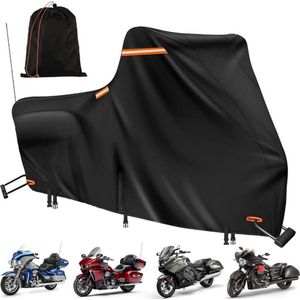 Motorhoes - Scooterhoes - Scootmobielhoes - Windscherm - Waterdicht - Nanomateriaal - Heavy Duty - voor Buiten - 420D Oxford-stof - 274 x 111 x 142cm - Zwart
