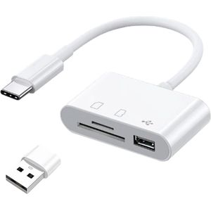 SD Kaartlezer USB C - Card Reader USB - Inclusief USB Converter