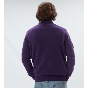 Osborne Knitwear Trui met ronde hals - Sweater heren in Lamswol - Pullover Heren - Aubergine - L