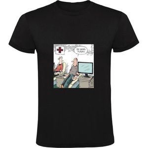 I'm giving plasma Heren T-shirt - strip - plaatje - tv - grapje - dokter - joke - grappig