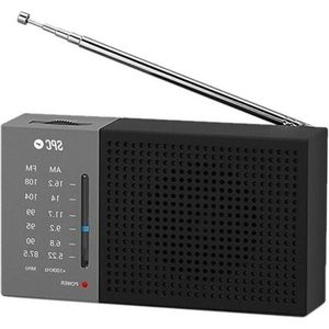 Draagbare Radio Compact Formaat Grote Analoge Wijzerplaat Am/FM Radio Stijlvolle Stijl Grote Luidspreker - Jetty Lite