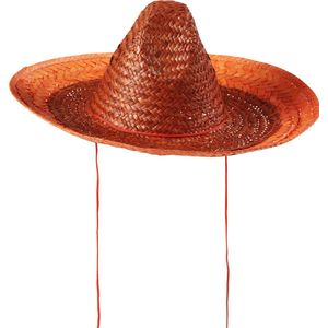 Widmann - Sombrero 48cm, Oranje - Rood - Carnavalskleding - Verkleedkleding