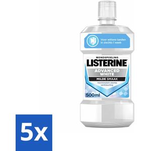 Listerine – Mondwater – Advanced White – Mild – 500 ml - Bulkverpakking - 5 stuks