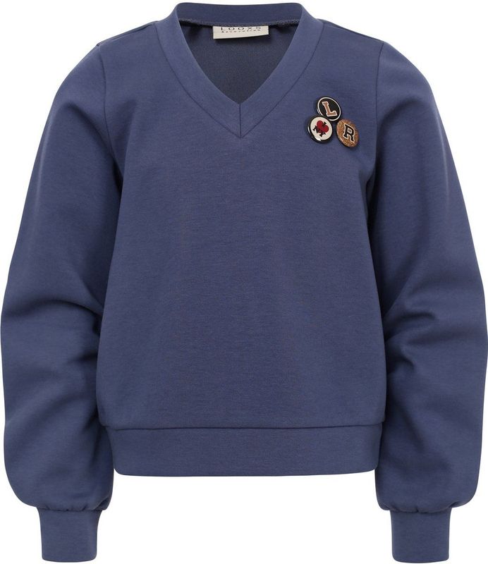LOOXS 10sixteen - Sweater - Blauw - Meisjes - V-hals - Lange Mouwen