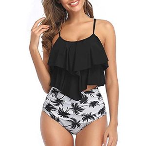 Dames Hoge Taille Badmode Set met Ruches