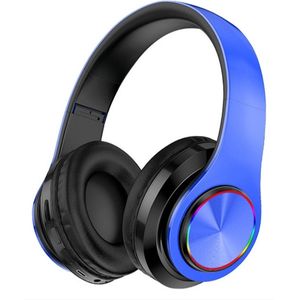 Pro Care Excellent Quality® Headset met Microfoon LED verlichting - Headset Draadloos - Bluetooth - Active Noise Reduction - SD card mogelijkheid - Kleur Blauw