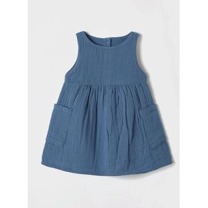 Kinderjurk OrganicEra Organische mousseline mouwloze kinderjurk met zak
