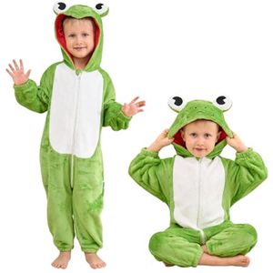 Dierenkostuum voor baby's - Romper met capuchon en flanellen overall voor Halloween en carnaval