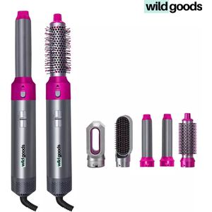 Wild Goods - Hairwrap - Föhnborstel - 5 in 1 Multi Styler - Hetelucht Föhn