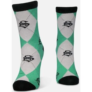 Harry Potter - Slytherin Sokken Kinderen - Set van 2 paar - Grijs/Groen