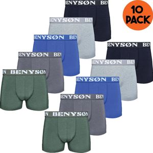 Boxershort Heren | Benyson | 10 Pack | Katoen | Maat XL | Mix Kleur | Ondergoed Heren | Onderbroeken Heren |