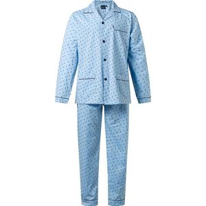 Gentlemen heren pyjama doorknoop | MAAT 54 | Kroon | blue | Poplin 100% katoen