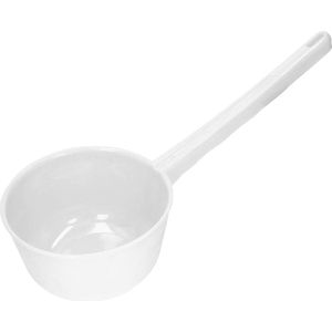 PE Waterschep met Lange Steel - Waterbadschep voor Thuisgebruik - Wit