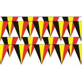 4x Belgie vlaggenlijn / slingers - 5 meter - Belgische Rode Duivel supporter versiering