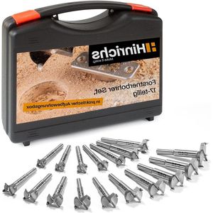 17-delige Forstner houtboren set in koffer - Ø 15 tot 40 mm voor pluggenboor scharnierboor