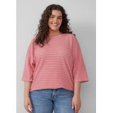 s.Oliver - T-Shirt - Gestreept - 3/4 Mouwen - Relaxte Pasvorm