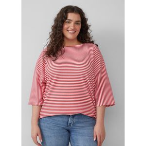 s.Oliver - T-Shirt - Gestreept - 3/4 Mouwen - Relaxte Pasvorm