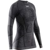 X-Bionic Womens Symbio Merino Shirt L/S Merino-ondergoed (Dames |grijs/zwart)