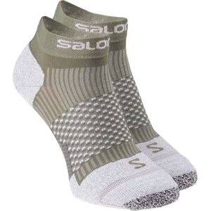 Salomon Socks - Running Cross Pro - Deep Lichen Green/Lunar Rock - S 36-38