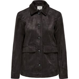JDY suede jack donkerbruin