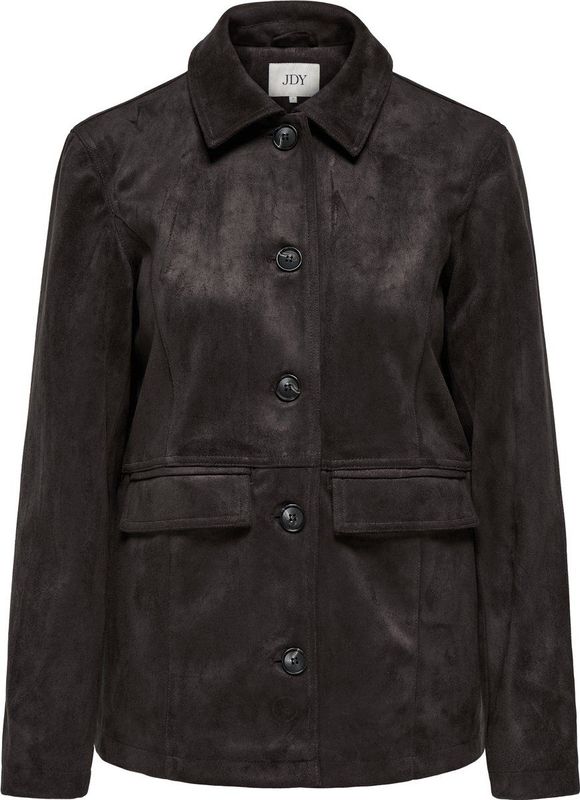 JDY suede jack donkerbruin