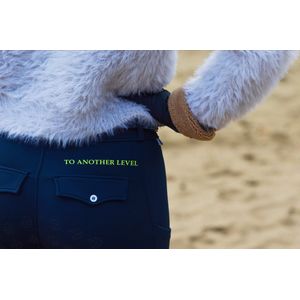 Donley winter paardrijbroek blauw comfortabel full grip mt 26 tm 44 winter rijbroek lekkere warme paardrijbroek