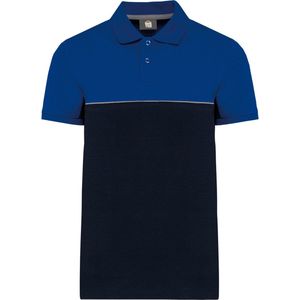 WK. Designed To Work Ecologische uniseks polo met korte mouwen in twee kleuren WK210 - Navy / Royal Blue - 5XL