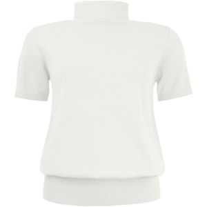 NED T-shirt Mayra 1 2 Ss Rmb Brei 25w1 U106 01 01 Ecru Dames Maat - S