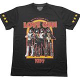 Kiss - Love Gun Stars Heren T-shirt - S - Zwart
