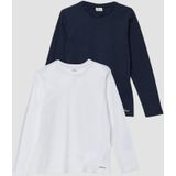 T-Shirt - Katoen - Dubbelpak - Lange Mouwen - Ronde Hals
