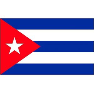 20x Binnen en buiten stickers Cuba 10 cm - Cubaanse vlag stickers - Supporter feestartikelen - Landen decoratie en versieringen