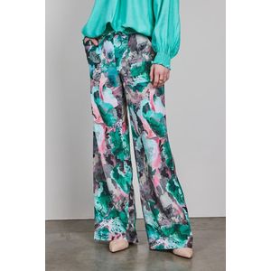 DIDI Dames Printed pants Breezer in lightgrey with dreamscape print maat 38