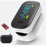 RemeCure - Saturatiemeter - Zuurstofmeter Vinger - Hartslag - CE Certificatie - Koord + Batterijen + Tasje