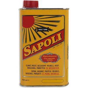 Sapoli – Wasbare Boenwas wit – Meubelreiniger – Speciale afwasbare was - 500 ml