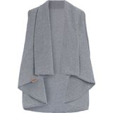 Knit Factory - Senna - Omslagvest - Lichtgrijs