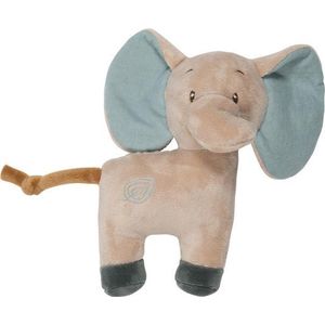 Nattou Olifant Axel - Rammelaar - 19x16 cm - Groen/Beige