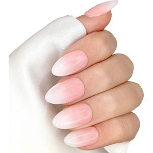 SD Press on Nails - Nagelset No. 89 Babyboomers - Babyboom Ombre Plaknagels - Gelnagels - 20 stuks - Handgemaakte Nagels - Builder Gel - Gellak - Nail art - Nails at home - Nepnagels - Nagellijm - Cadeau vrouw - Nagelstudio - Medium Almond