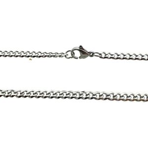 Ketting gourmet schakel staal 50cm 4mm zilverkleurig