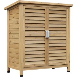 GTB® Hout Tuinberging - Tuinkast - Opbergdoos - Geel - 47cm x 87cm x 97cm