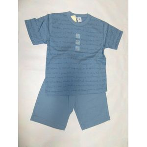 Petit Bateau - Zomer pyjama - Jongen - Blauw - Letters - 8 jaar  126