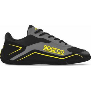Sparco S-pole sneakers Zwart-Grijs-Geel - maat 39
